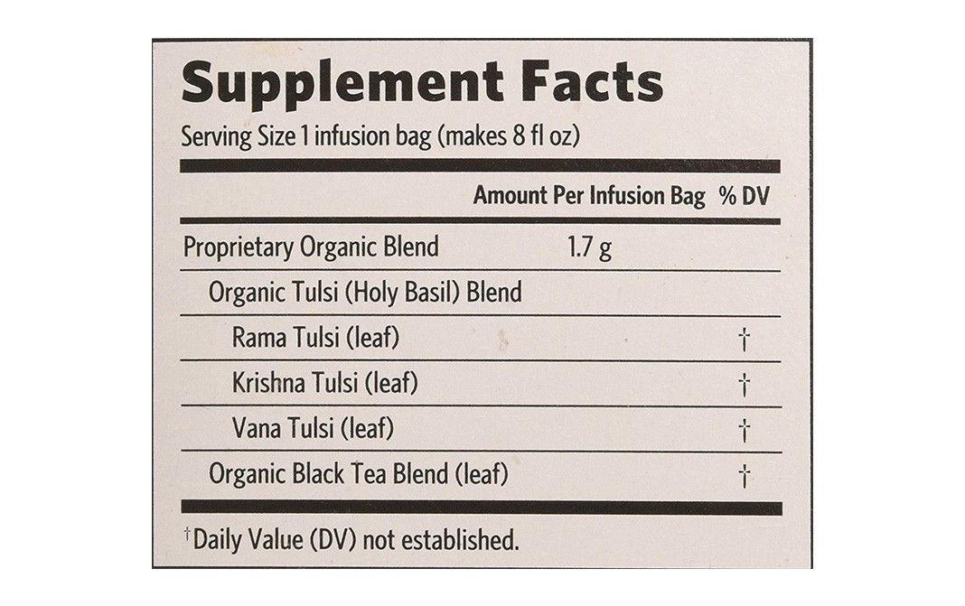 Organic India Tulsi Holy Basil Breakfast Tea   Box  30.6 grams